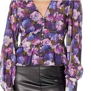 Kooples purple floral top